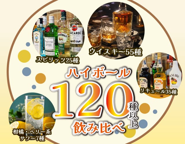 ハイボール120種以上飲み比べ
