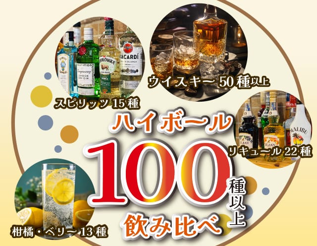 ハイボール100種以上飲み比べ