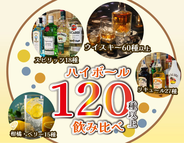 ハイボール120種以上飲み比べ